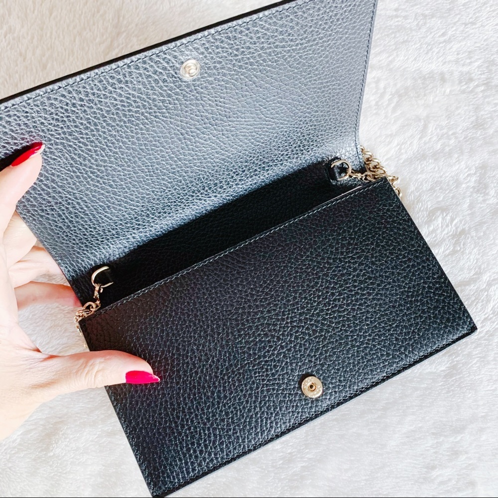 NWT Authentic Gucci Flap Clutch Wallet on Chain​ - Picture 8 of 9